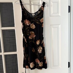 Floral Black Dress